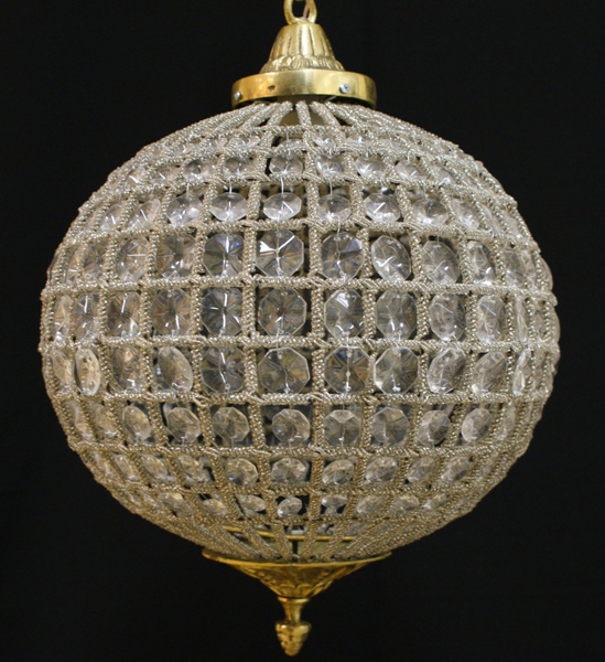 Verdeel commentator Avonturier Hanglamp met geslepen kristallen - Living the past - Antiek